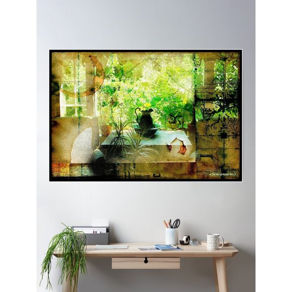 Look Through My Window Poster Wall Art, Modern Wall Decor For Living Room Bedroom, 12x18 UNFRAMED
