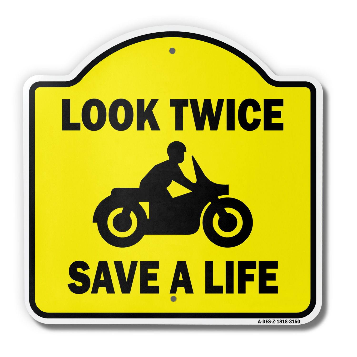 Autocollants Vinyle Haute Qualité 'Look Twice Save A Life' - Imperméables, Amovibles