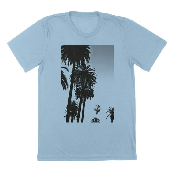 Look Up Palm Humor Graphic Light Blue Mens T-Shirt
