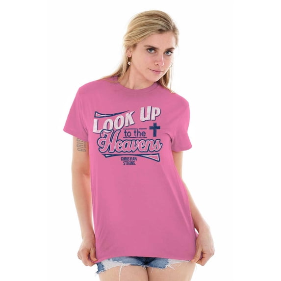 Look Up To The Heavens Religious Women's Plus Size Graphic Tee Brisco Brands 5X