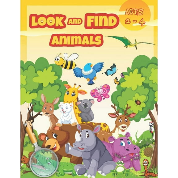 Look and Find Animals: Activity books for kids ages 2-4., (Paperback)