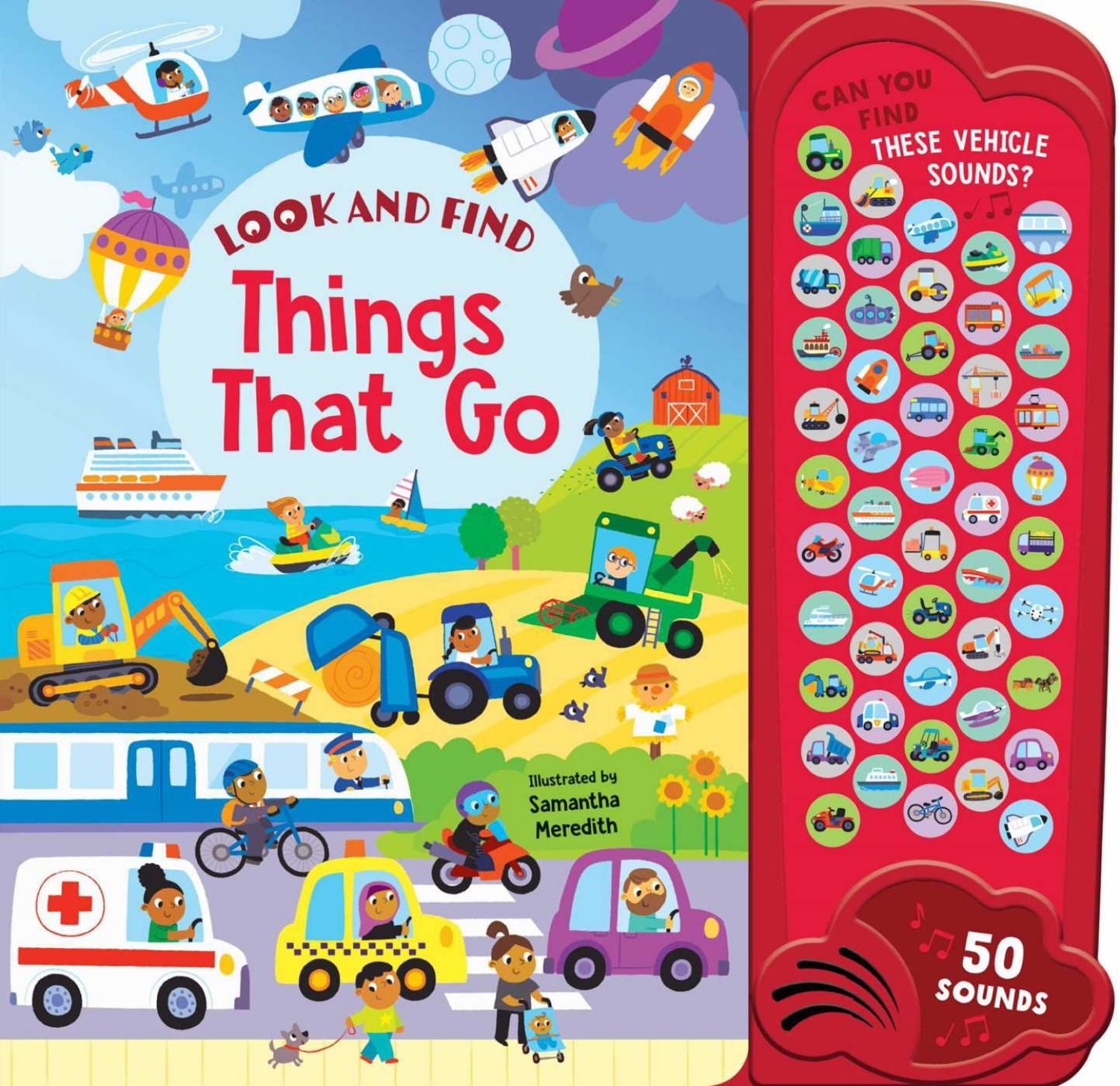 Things That Go: 50 Button Sound Book: Search and Find Book with 50 Noises! (Board Book)