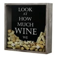 thumbnail image 1 of Torched Look At How Much Wine Cork Shadow Box Wall Mount Decor 13"x13"x3" Gray, 1 of 8