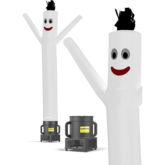 LookOurWay Air Dancers Inflatable Tube Man Set 6-Feet Wacky Waving Inflatable Tube Guy with Blower (White)