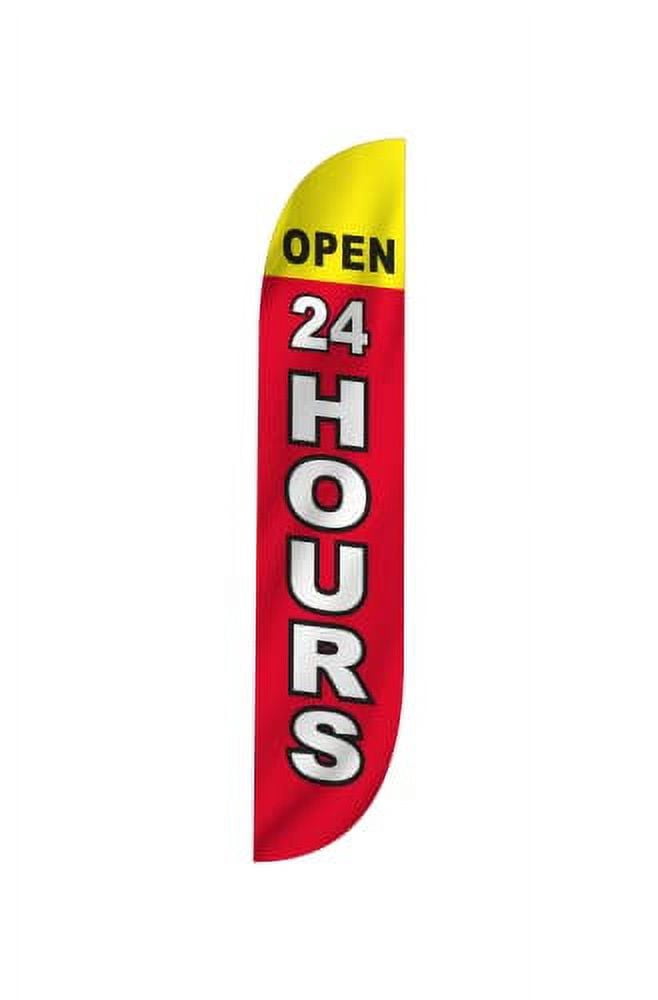 LookOurWay 12-Foot 'Happy Holidays' Feather Flag - Red Holiday Decoration For Businesses & Parties (No Wind Design)