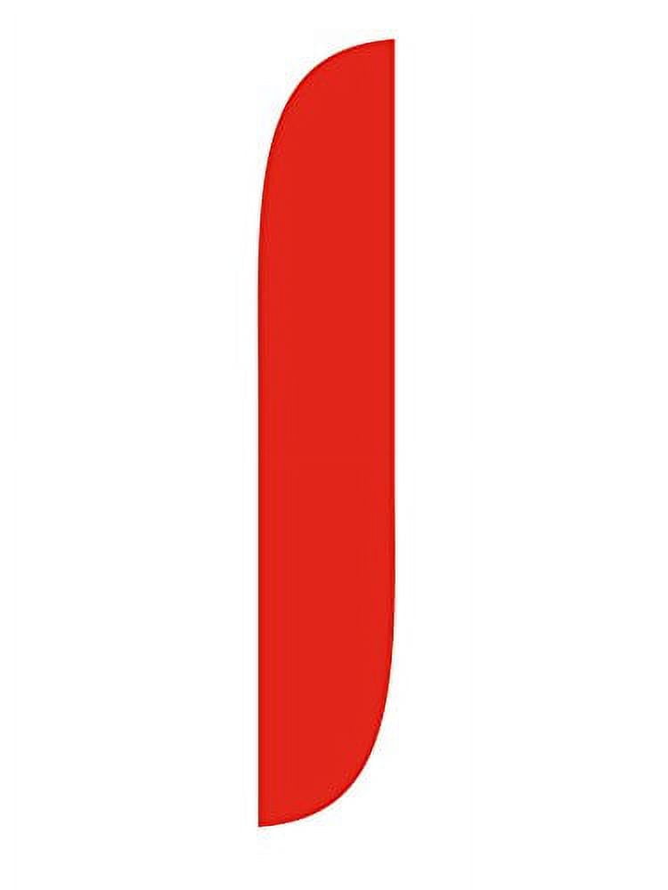 LookOurWay Feather Flag, 12 ft Advertising Flag for Business and Events  Promotion, Solid Colored (Red),10M1200067 