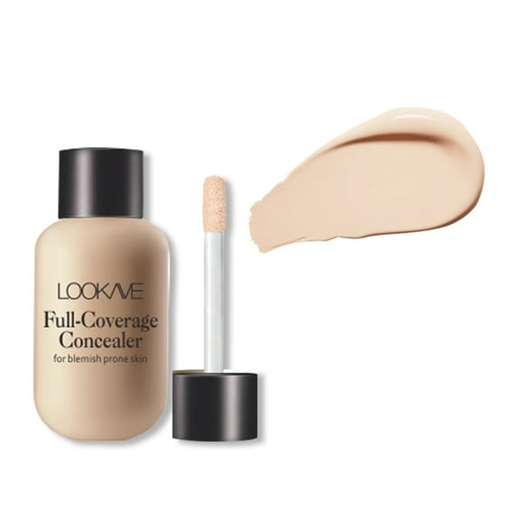Lookave Matte Liquid Foundation – Small Bottle Full Coverage Concealer, Oil Control, Moisturizing Whitening Natural Base Makeup For Face, Long-Lasting Smooth Finish, Makeup Organizers