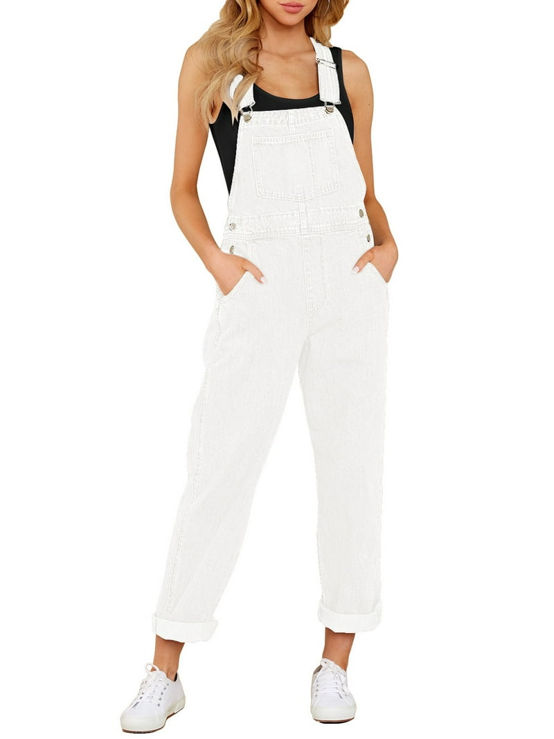 LookbookStore Women's Comfy Cotton Stretchy Denim Overalls