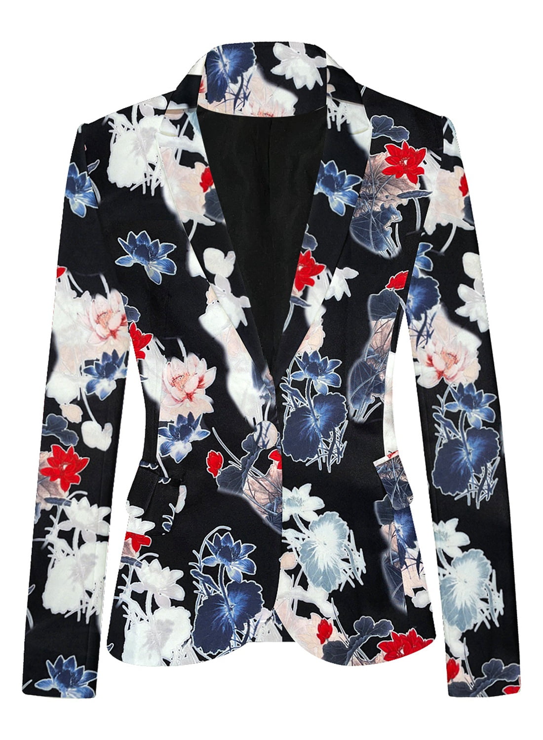Women's Brown Floral Print Casual Jacket main image 0