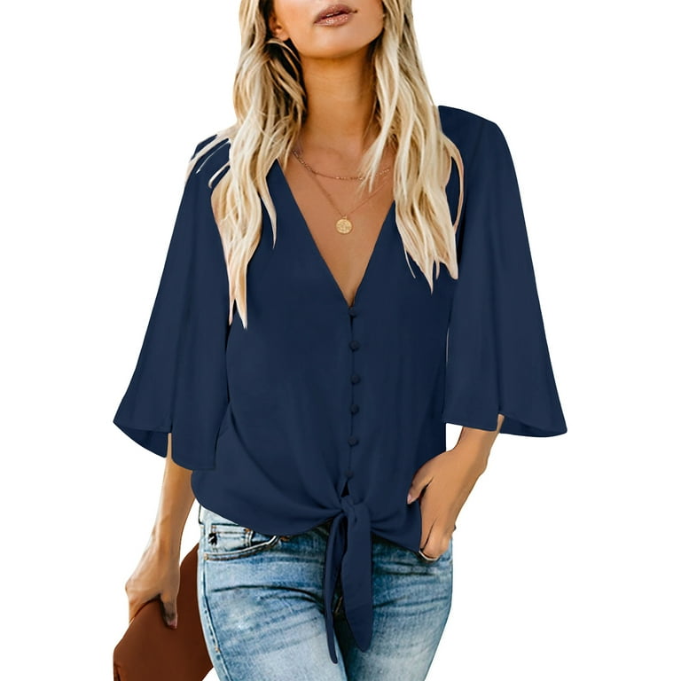 Cute navy blue tops hotsell