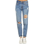 LOOKBOOK STORE LookbookStore Women's Light Wash Jeans Stretch High Waisted Ripped Distressed Denim Pants Size S Size 4 Size 6