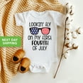 thumbnail image 1 of Lookin Fly On My First Fourth If July Baby Onesie First 4Th Of July Onesiefor Baby, First 4Th Of July Bodysuit, Cute July 4Th Baby Gift Cool Baby Clothing, Cute Baby Onesie, BABY BODYSUIT LAT 4424, 1 of 3
