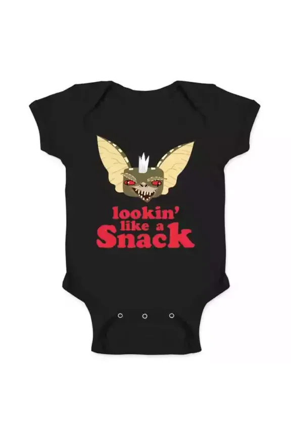 Lookin Like A Snack Funny Retro 80S Monster Baby Bodysuit Cute Baby Onesie, BABY BODYSUIT LAT 4424