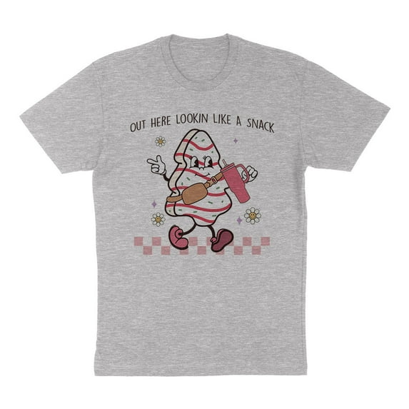 Lookin' Like a Snack Christmas Shirt Unisex 3X-Large Grey