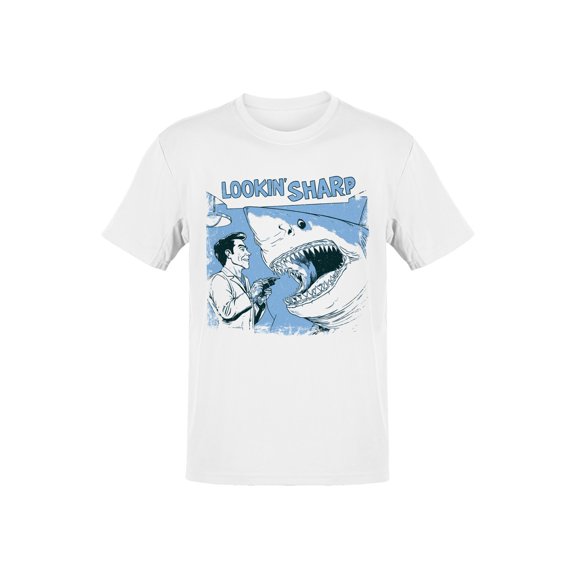 Lookin' Sharp Barber Shark Humor Men's T-shirt