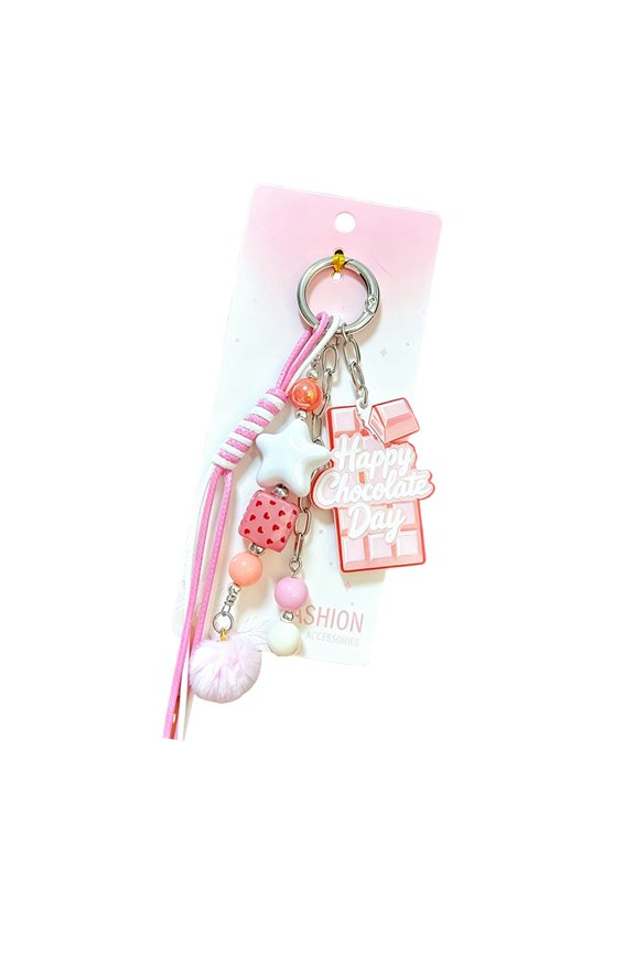Looking Acrylic Keychain Cute Dessert Theme Accessory Holiday Present For Backpacks And Parties
