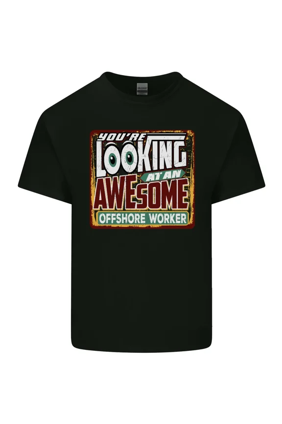 Looking At Awesome Offshore Worker Funny Job Title New Unisex T-Shirt