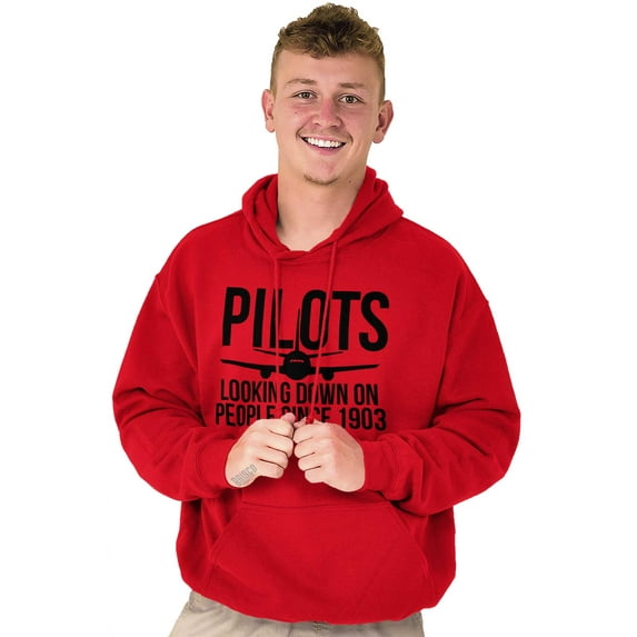 Looking Down On People 1903 Pilot Hoodie Sweatshirt Women Men Brisco Brands X