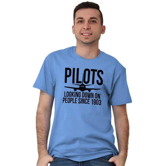 Looking Down On People 1903 Pilot Plus Size Crewneck Graphic Tee Shirt Brisco Brands 2X