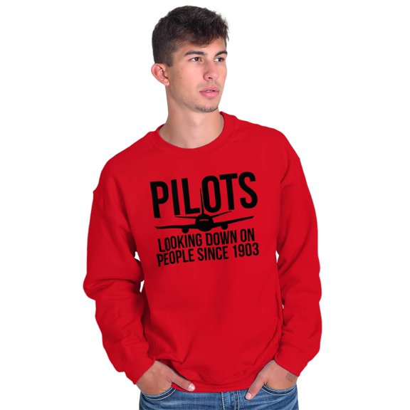 Looking Down On People 1903 Pilot Sweatshirt for Men or Women Brisco Brands S