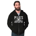 thumbnail image 1 of Looking Down On People 1903 Pilot Unisex Fleece Graphic Zip Up Hoodie Brisco Brands 2X, 1 of 5