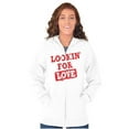 thumbnail image 1 of Looking For Love Funny Valentines Day Zip Hoodie Sweatshirt Women Brisco Brands M, 1 of 6