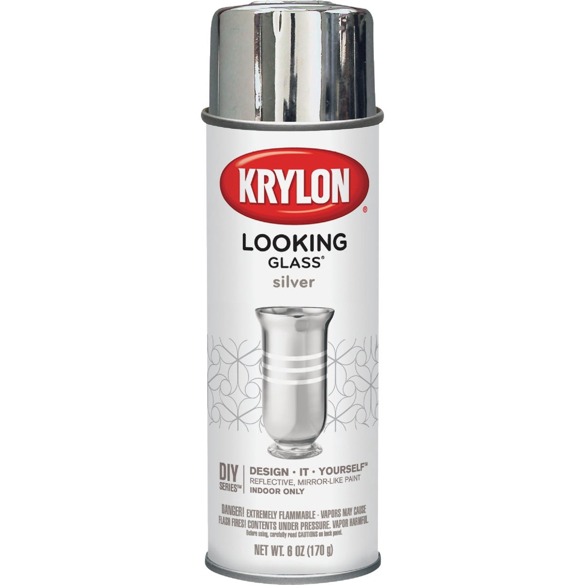 Darice Looking Glass Spray Paint - Silver Finish - 6 Ounce Pack of 1, Multicolor