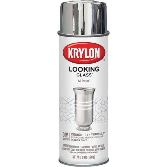 Darice Looking Glass Spray Paint - Silver Finish - 6 Ounce Pack of 1, Multicolor