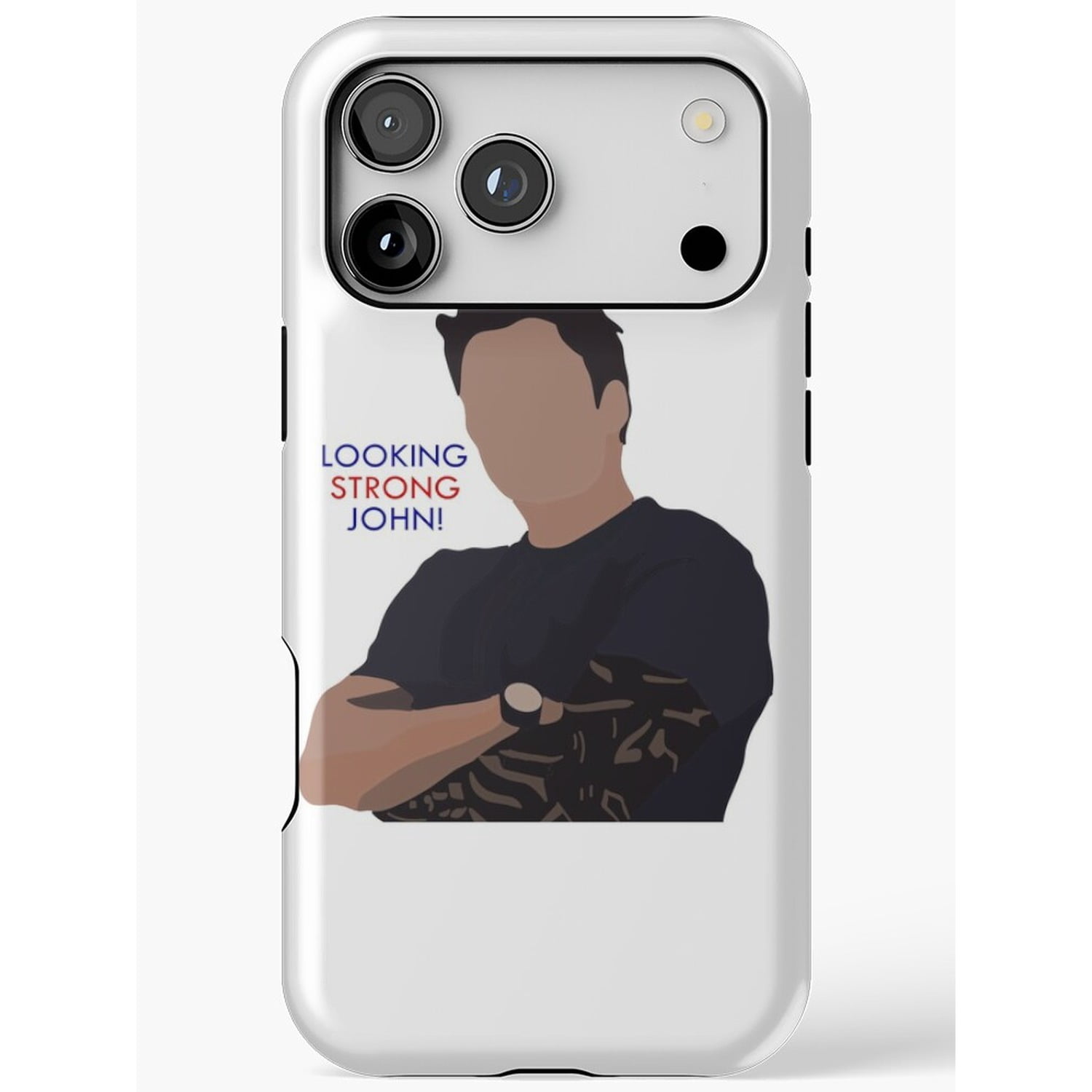 Looking Strong John Crossed-Arms Man Black and Tan Polycarbonate and ...