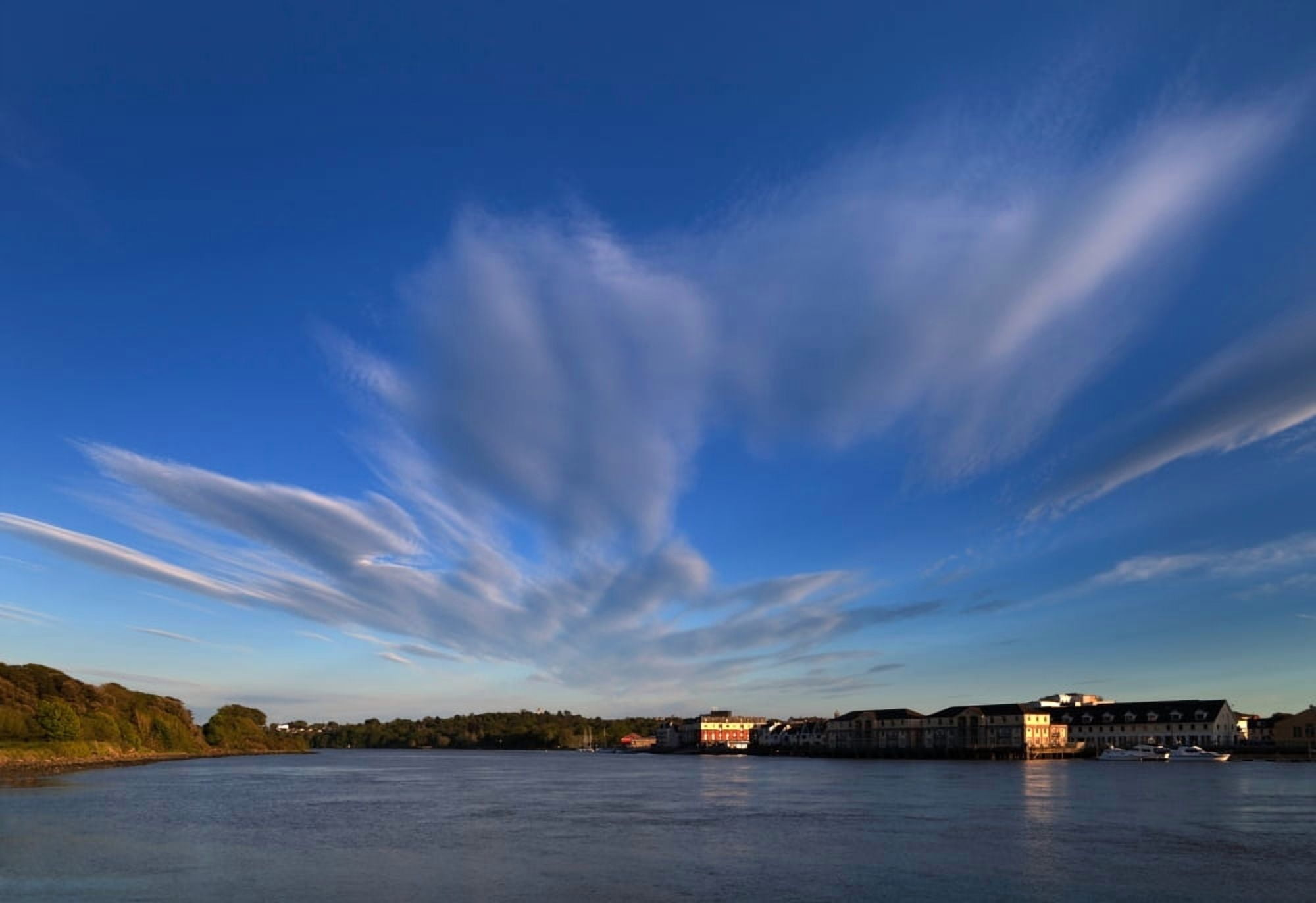 Looking down stream from Waterford City Waterford Ireland Canvas Art - Panoramic Images (24 x 18)