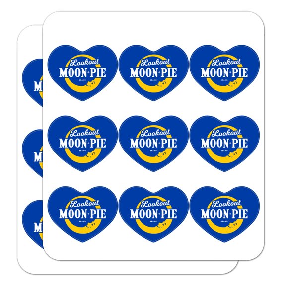 Lookout MoonPie Logo Heart Shaped Planner Calendar Scrapbook Craft Stickers
