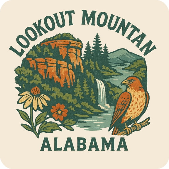 Lookout Mountain Alabama Keepsakes Souvenir Vinyl Sticker – Destination Travel Keepsake Collectible (3-Inches Wide)