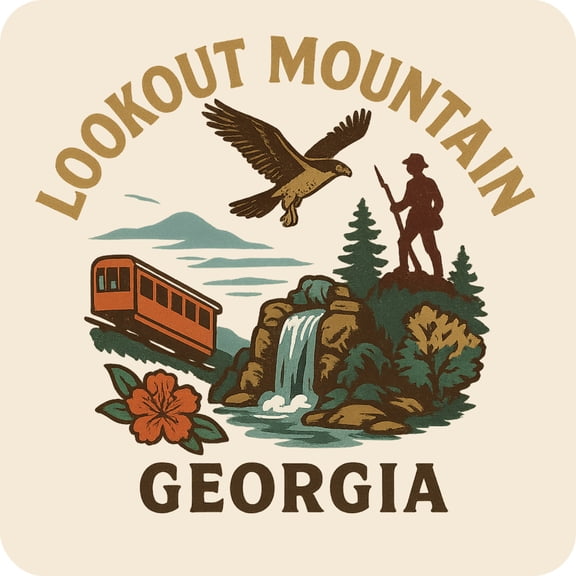 Lookout Mountain Georgia Keepsakes Souvenir Vinyl Sticker – Destination Travel Keepsake Collectible (4-Inches Wide)