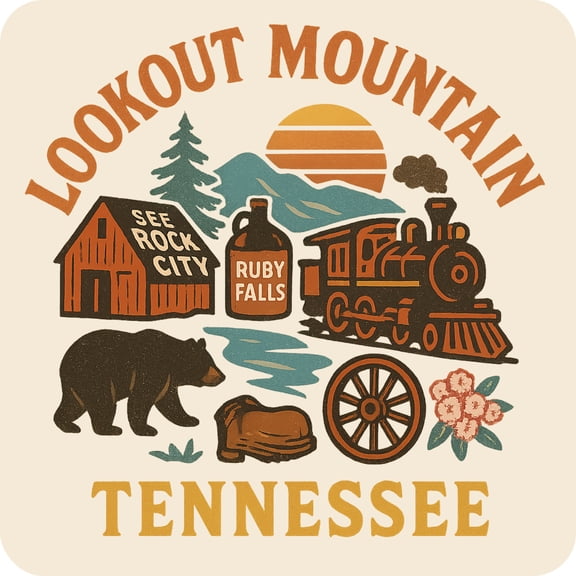 Lookout Mountain Tennessee Keepsakes Souvenir Vinyl Sticker – Destination Travel Keepsake Collectible (4-Inches Wide)