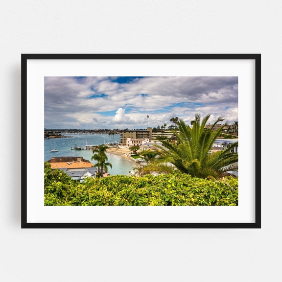 Lookout Point - Corona del Mar California Photography Black Framed Wall Art Print 24 x 36 inches
