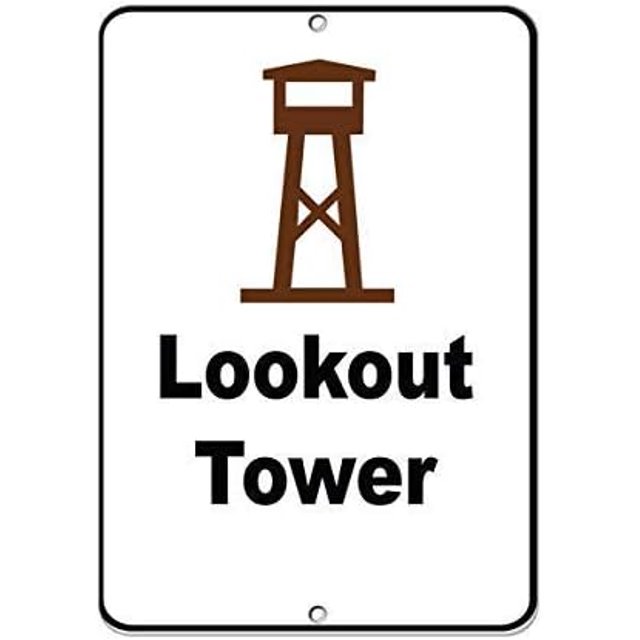 Lookout Tower Activity Sign Campground Signs Parksign Warning Signs ...