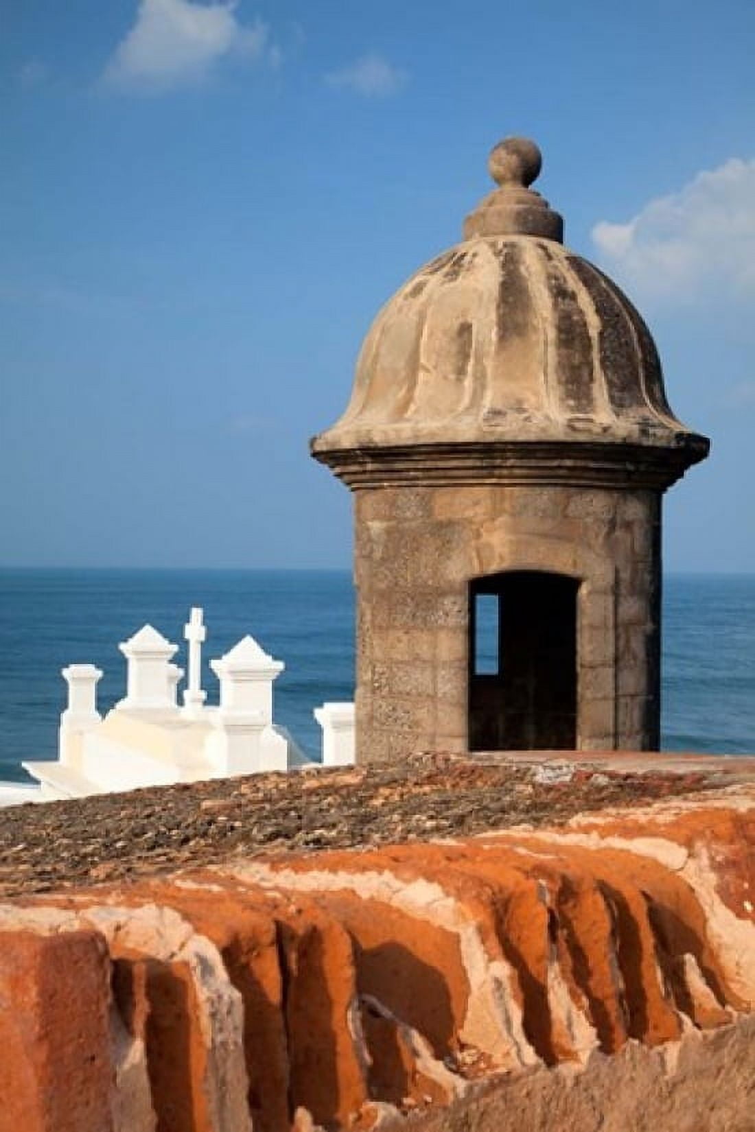 Lookout tower at Fort San Cristobal Old San Juan Puerto Rico Caribbean Canvas Art - Jaynes Gallery  DanitaDelimont (19 x 29)
