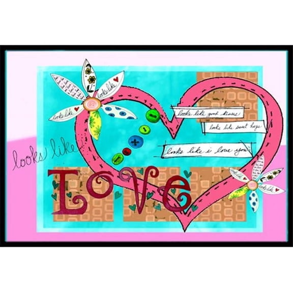 Looks Like I Love You Valentines Day Indoor & Outdoor Mat- 24 x 36 in.
