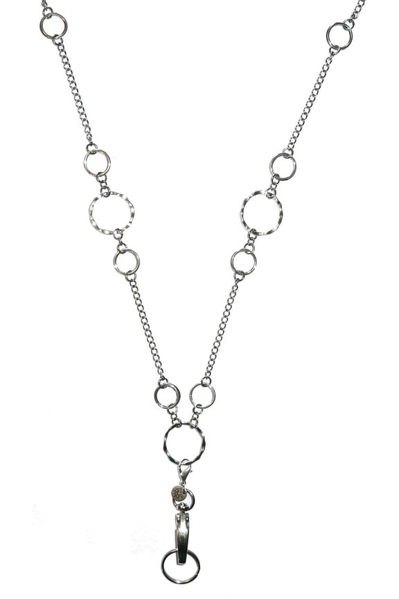 Looks Like Jewelry Women's Stainless Steel Chain Fashion Necklace Lanyard, Adjustable Length from 36 inches to 24 inches Long. Badge ID Holder, Strong and Beautiful. (Non Breakaway (Stronger))