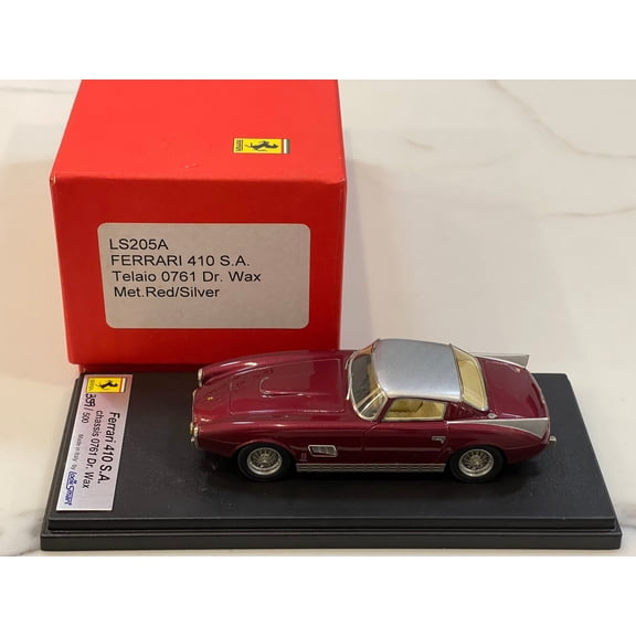 Looksmart 1/43 Ferrari 410 SA Telaio 0761SA Dr. Wax 1957 Met. Red/Silver LS205A