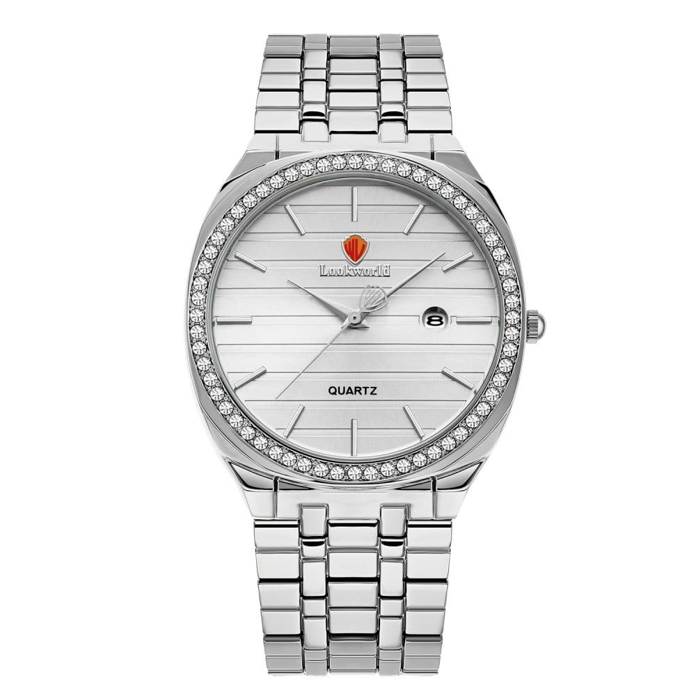 Lookworld Classic Diamond Gold Watches for Men, Stainless  display picture 2