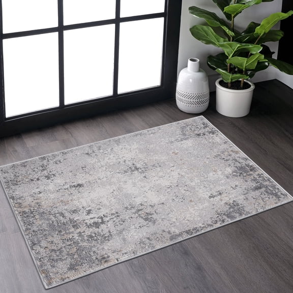 Loom & 2x3 Area Rug, /sand/abstract Theme, Non-shedding, Stain , For Home Furnishings Stylish Rug 2x3, Living Spaces Offices