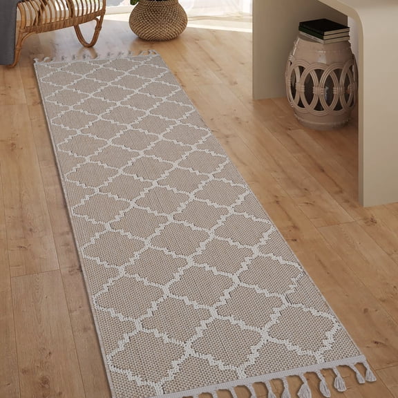 Loom & 2x8 /trellis Area Rug - Contemporary Style, Stain , Non-shedding, Pet-, , Easy Maintenance Pet , Medium Pile Comfortable