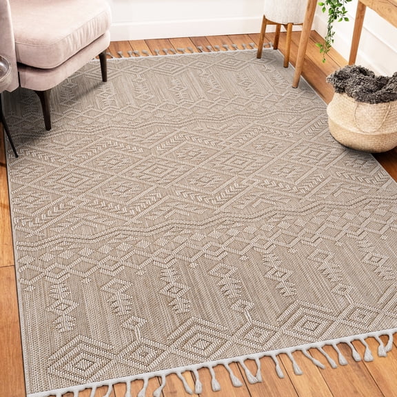 Loom & 4x6 Area Rug, Natural Traditional For Dining Room Area, Stain , Non-shedding, And Pet-, Medium Pile 0.29 Inches Rug 4x6, Entryway Floor Mat,