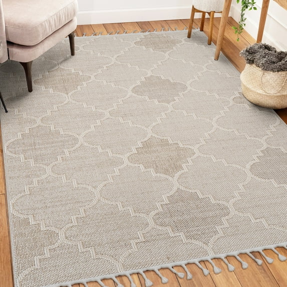 Loom & 4x6 Cream Area Rug - , Stain-, Non-shedding For All Rooms Indoor/outdoor Stain , Non-shedding, A Cozy Interior