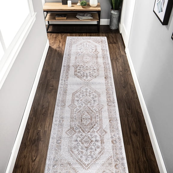Loom & Collection 2x8 Area Rug In Cream// - Stain , Non-shedding For Bedroom, Living, Dining, Study Stain- Living Room, Home Office