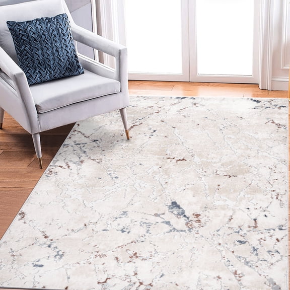 Loom & Collection 5x7 Area Rug, Multi Modern Style For Home. Stain , Non-shedding, Fits Living Room, Bedroom, Dining Office. Pet-, Easy Maintenance, 0.35 Inch Pile, Cotton Backing, Material Rug 5x7,