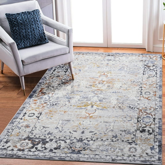 Loom & Collection 6x9 Area Rug, /grey, Alluring Style For Home, Stain , Non-shedding, Pet , Living, Bedroom, Dining, Office Rug 6x9, Traditional Look All Rooms, Approved,