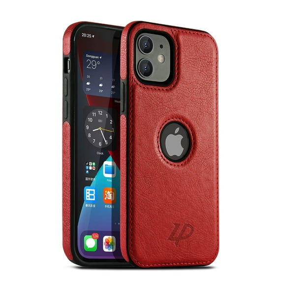 Loom Park iPhone 15 Leather Case Slim Luxury PU Non-Slip Shockproof Cool Protective Covers for Phone Cases