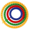 thumbnail image 1 of Loom Round Plastic Knitting Ring Set With Hook And Needle - Sizes 14/19/24/29 Cm - Loom Knitting Chair Knitting Loom Row Counter Knitting For Looming, Hats, Scarves, Sweaters, 1 of 8